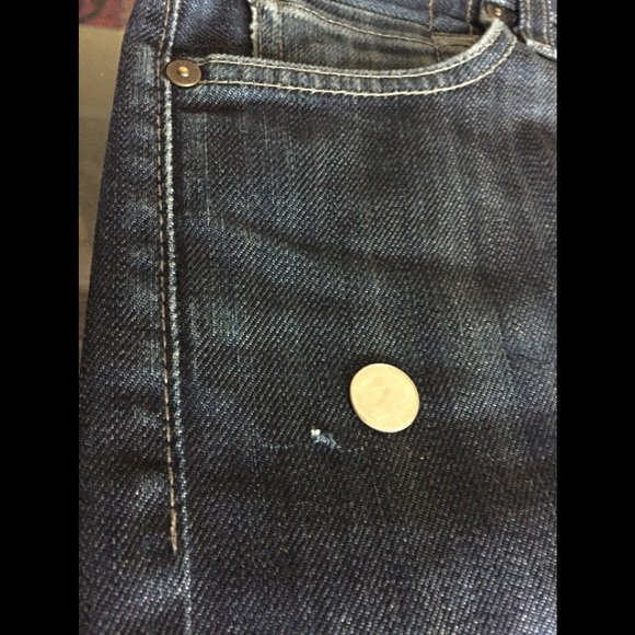 7 For All Mankind Denim 30 Wax Blue Stretch Jeans - Picture 8 of 8